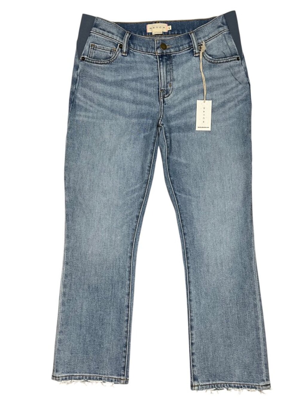 Hatch The Crop Maternity Jean 27 Light Wash Under The Belly Slight Flare NEW
